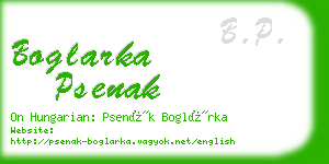 boglarka psenak business card